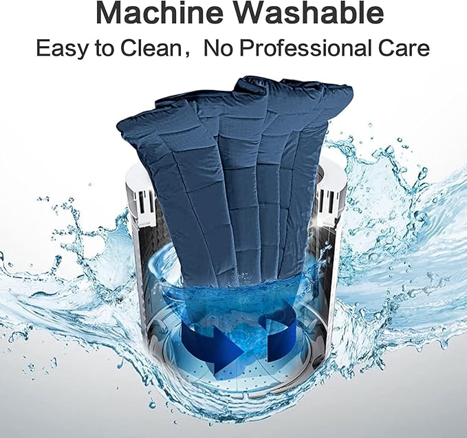 EASELAND California King Mattress Pad Pillow Top Mattress Cover Quilted Fitted Mattress Protector Long 8-21" Deep Pocket Cooling Mattress Topper (72x84 Inches, Dark Blue)