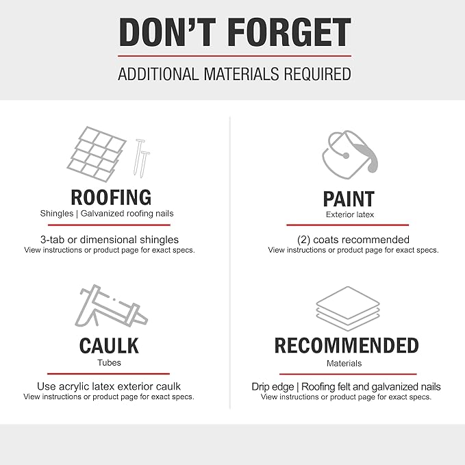 Handy Home Products Garden Shed 6x8 Do-it-Yourself Wooden Storage Shed with Metal Roof- Does not Include Floor kit or Paint