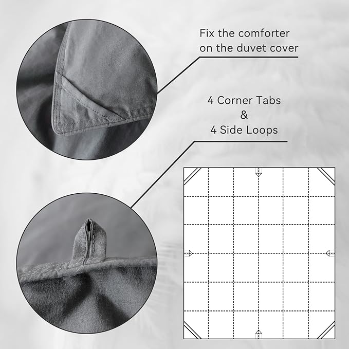 Goose Feather Down Comforter King Size,100% Organic Cotton Duvet Insert,All-Season Luxury Duvet Insert with Baffle Box Design, 750+Fill Power Hotel Collection Bedding Comforter