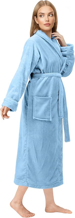 NY Threads Premium Womens Robe, Plush Fleece Long Bath Robe for Women, Fluffy Soft Women's Bathrobe