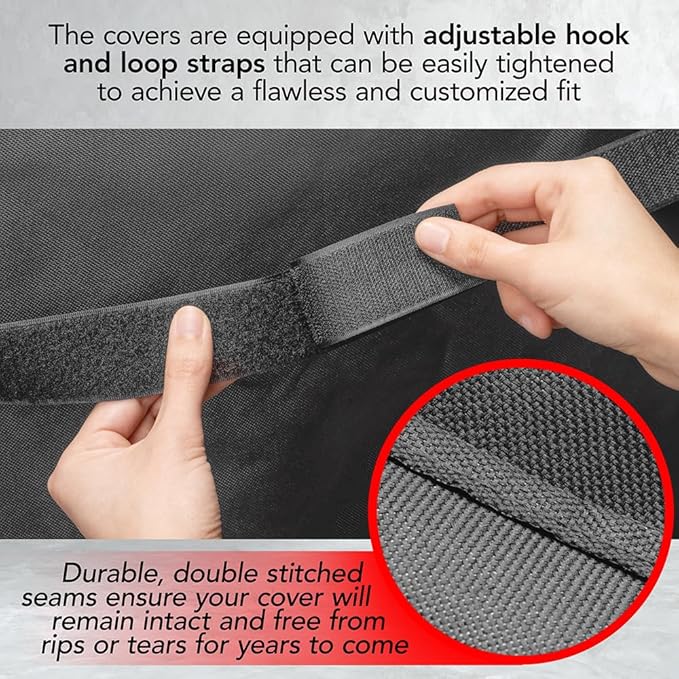 GrillTough Heavy Duty BBQ Grill Cover for Outdoor Grill, 60 Inch – Waterproof, Weather Resistant, UV & Fade Resistant with Adjustable Straps – Gas Grill Cover for Weber, Charbroil, etc. Charcoal
