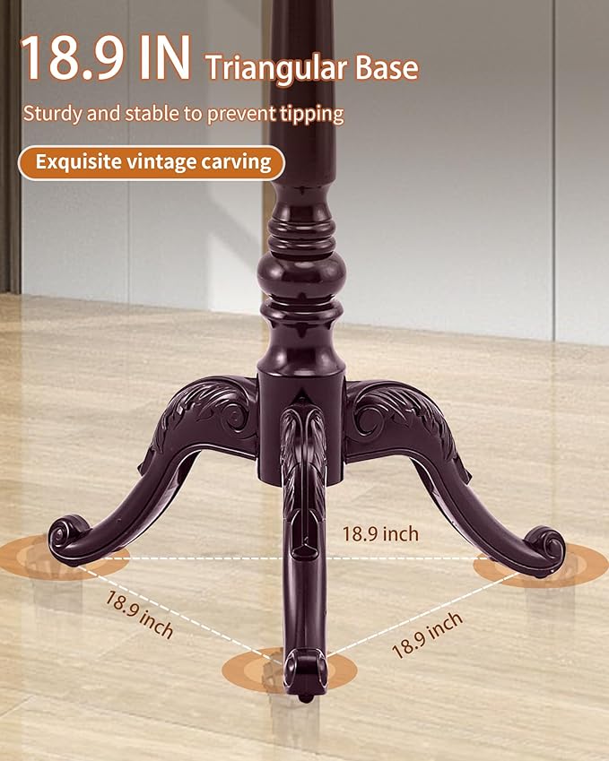 EZIVIEZ Wooden Coat Rack Stand, Solid Wood Freestanding Coat Rack, Vintage Coat Racks with 14 Hooks & Triangle Base, Heavy Duty Standing Coat Hanger Jacket Tree Stand for Office, Entryway, Hallway