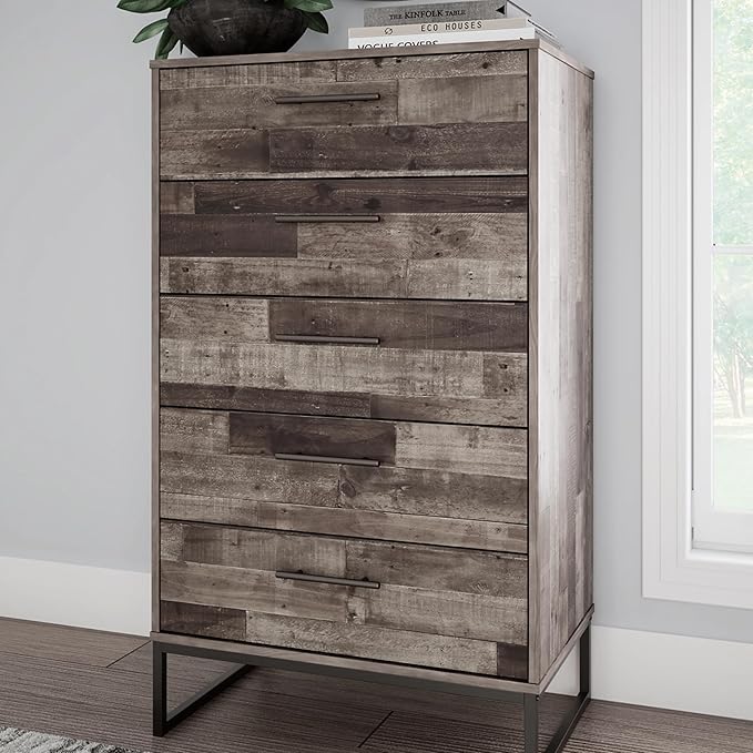 Signature Design by Ashley Neilsville 5 Drawer Chest, Light Brown