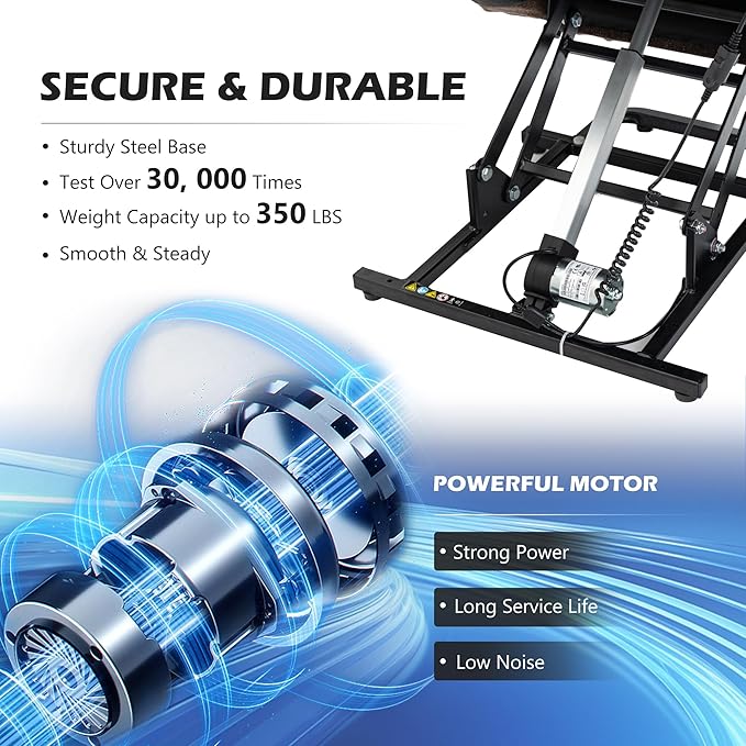 Power Lift Chair with Massage & Heat, Electric Recliner Chairs for Adults, Remote Control, Living Room Sofa, Standing Assistance, USB Ports, Stainless Steel Cup Holders, Chenill, Brown