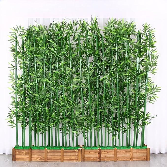 16-Pack 5ft Artificial Privacy Fence | Faux Plant with Realistic Silk Leaves for Indoor Decor & Outdoor Garden – UV-Protected, Waterproof Tall Screen Set