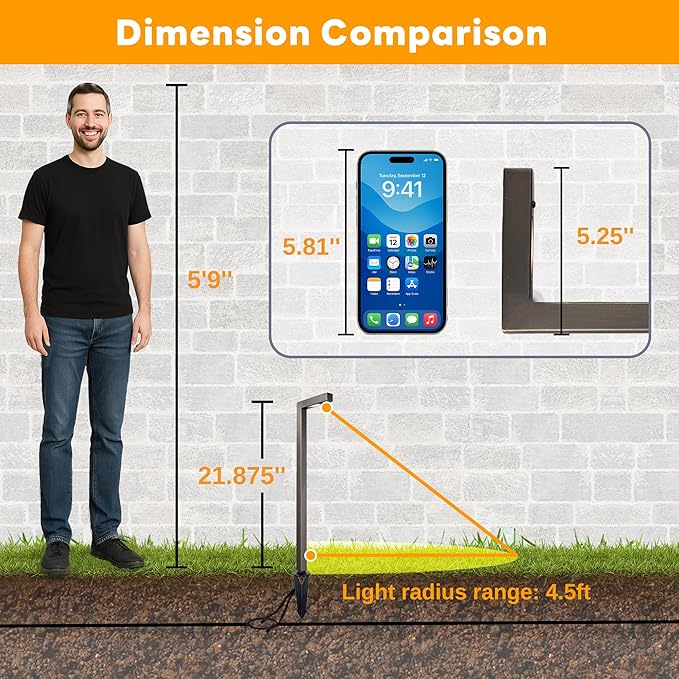 Brass Hardwired Landscape Path Lights, 12V Low Voltage Pathway Light IP65 Waterproof, Outdoor Walkway Lighting Wired, LED Bronze for Patio Lawn with 3W 3000K Soft White G4 Bulb (4 Pack)