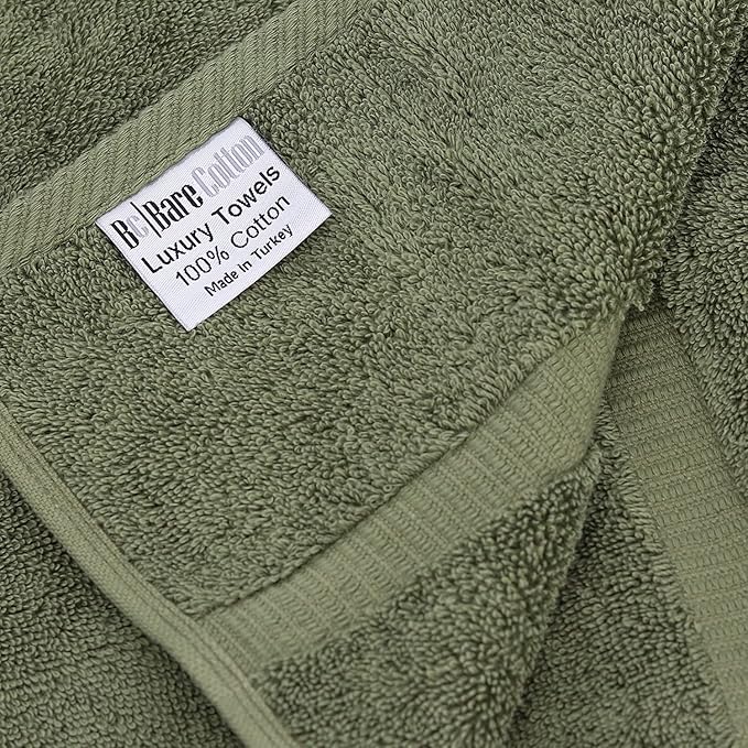 Luxury Hotel & Spa Quality Collection Highly Absorbent, Quick Dry 100% Turkish Cotton 700 GSM, Eco Friendly Towel, for Bathroom, Gym and Kitchen Soft Towel Set (Moss, Bath Towels - Set of 2)