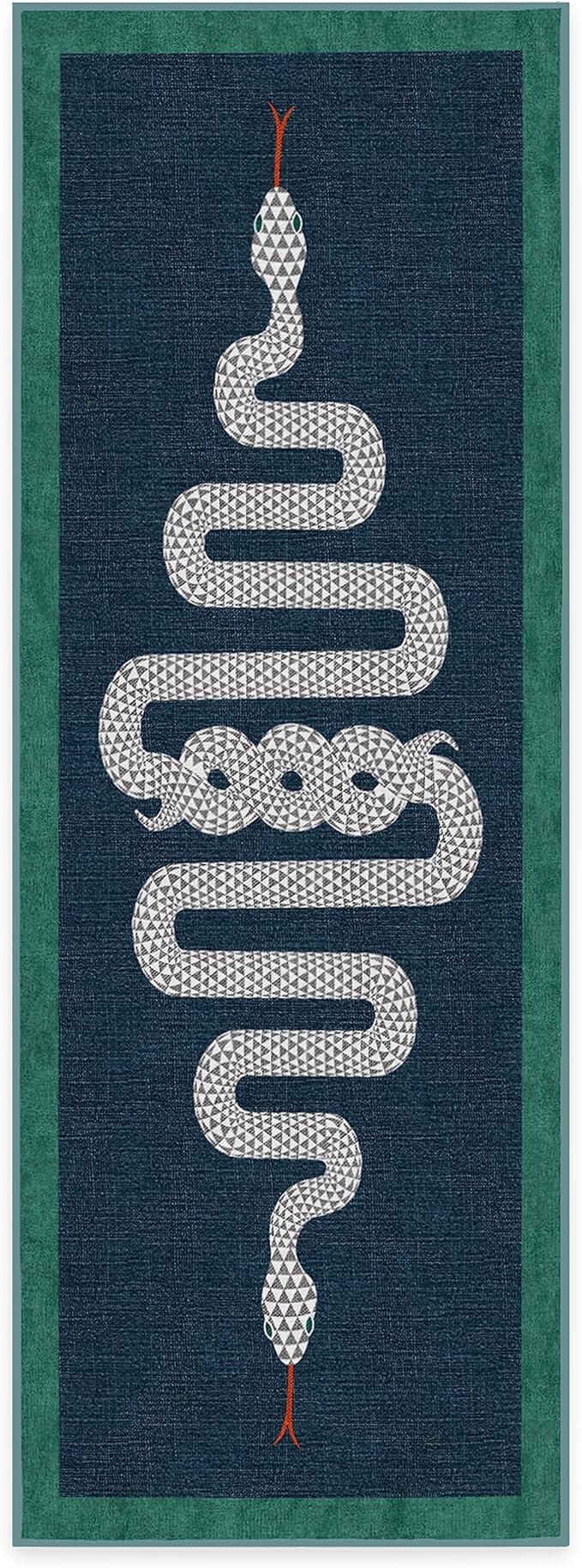 RUGGABLE x Jonathan Adler Machine Washable Modern Runner Rug – Venom Sapphire 2.5x7, Stain-Resistant, Non-Slip – Washable Rug for Hallway, Entryway, Living Room & Kitchen–with Standard Pad