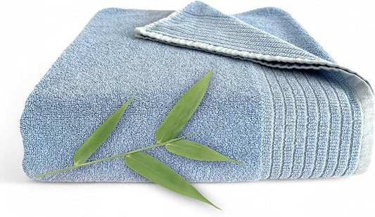 BedVoyage Luxury Bath Towel - Ultra Soft Plush Bathroom Towel - Highly Absorbent Viscose from Bamboo Bath Towels Ultra Soft - Spa Towels for Body - Ocean