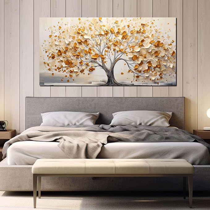 Decorative Painting Tree of Life Canvas Wall Art Pictures for Living Room Bedroom Canvas Wall Decor Large Artwork Canvas Wall Decor Ready to Hang Artwork Print with Frame Modern Wall Art Size 30x60