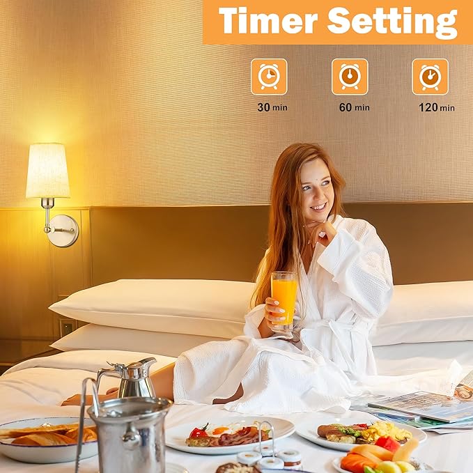 Battery Operated Wall Sconce Set of Two,Modern Gold Rechargeable Wall Lights with 5200mAh RGB Bulb and Remote Control, 270°Rotation Dimmable Battery Powered Wireless Wall lamps for Bedroom Living Room