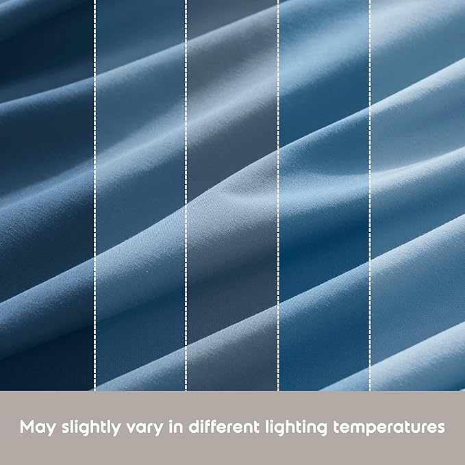 Nestl Twin Sheet Set - 1800 Ultra-Soft Microfiber Twin Bed Sheets - Double Brushed - Deep Pockets - Easy Fit - Extra Soft - 3 Piece Set - Bedding Sheets & Pillowcases (Twin, Blue Heaven)