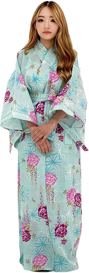 Kimura Jitsugyo Women's Kyoto Traditional Easy Wearing Kawaii Yukata Robe(Japanese Casual Kimono) Set 2