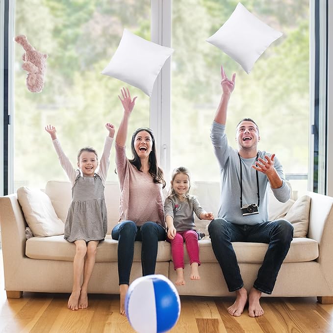 Utopia Bedding Throw Pillows Insert (Pack of 2, White) - 14 x 14 Inches Bed and Couch Pillows - Indoor Decorative Pillow