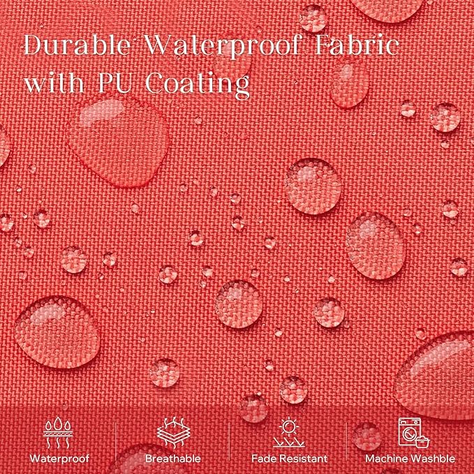 Phantoscope Pack of 2 Outdoor Waterproof Throw Pillow Covers with Contrast Piping, Decorative Square Cushion Case Patio Pillows for Couch Tent Sunbrella, Rose Pink 18x18 inches