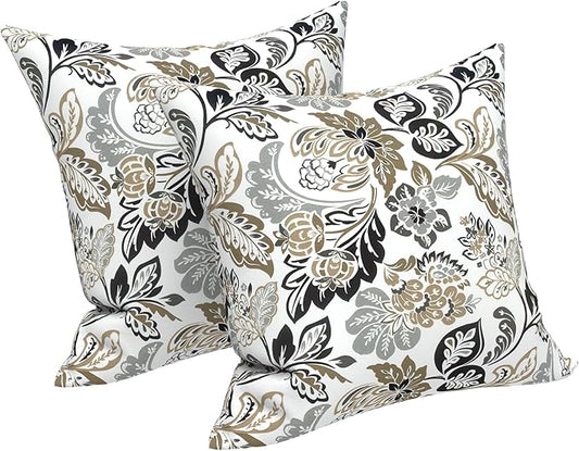 LVTXIII Outdoor Throw Pillow Covers 20 x 20 Inch, Covers ONLY Modern Cute Pattern Decorative Square Toss Pillow Case Pack of 2 for Home Patio Garden Sofa Bed Furniture, Dailey Tan