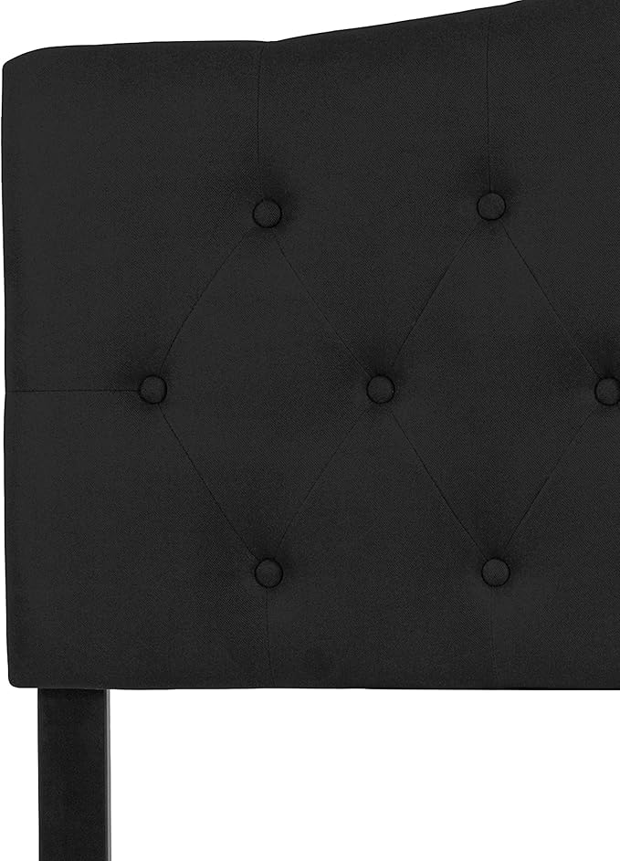 Flash Furniture Cambridge Tufted Upholstered Full Size Headboard in Black Fabric
