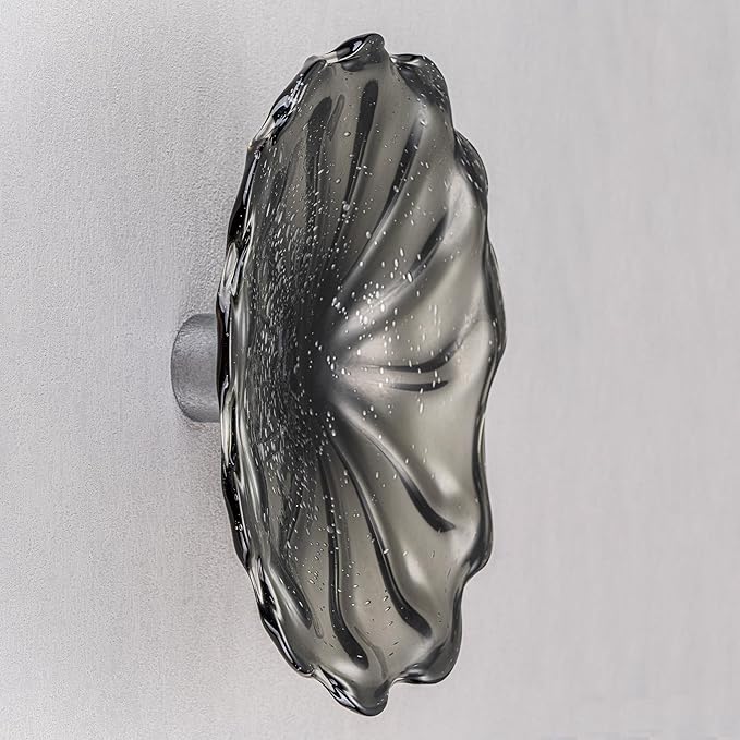Hand Blown Glass Wall Plates Decor, Modern Unique Glass Wall Art, Murano Blown Glass Wall Art with Transparent and Easy to Clean for Staircase, Living Room, Kitchen, Hallway