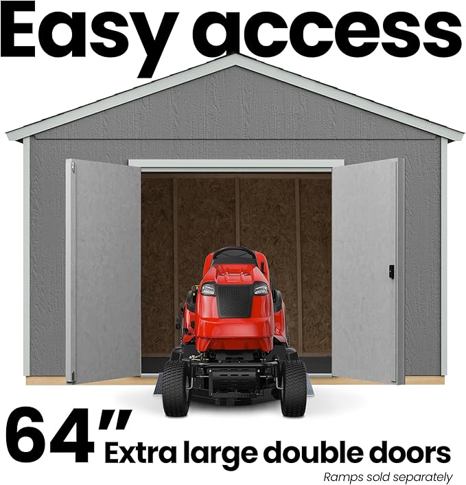 Handy Home Products Astoria 12x20 Do-It-Yourself Wooden Storage Shed- Does not Include Floor kit, Paint, or Roofing Shingles