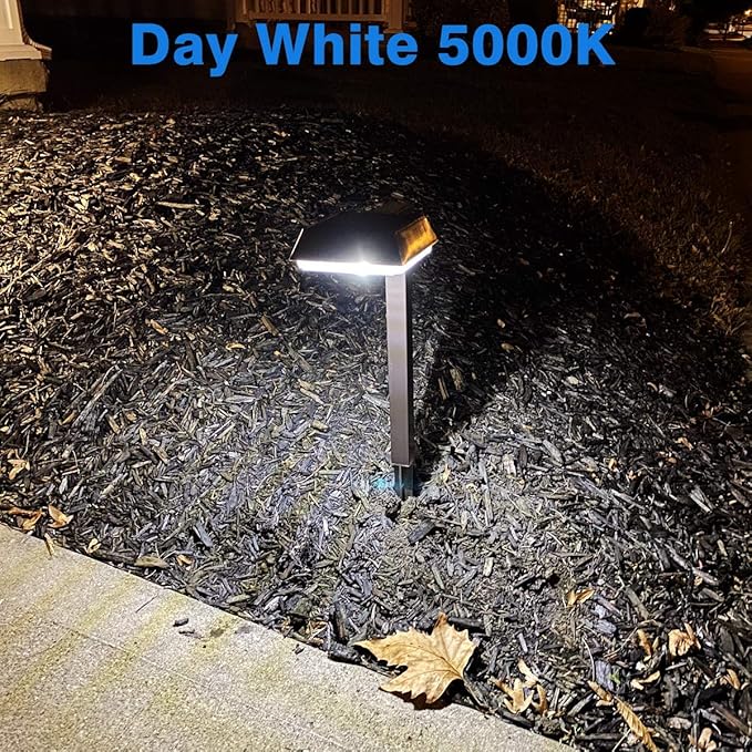 Bobcat Solar Pathway Lights Super Bright 300 lumens with 2-in-1 Warm White and Daylight Modes, Dark Brown Solar Lights for Outdoor Path, Sidewalk, Driveway or Walk Way Light(4 Pack)