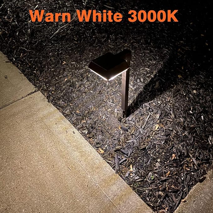 Bobcat Solar Pathway Lights Super Bright 300 lumens with 2-in-1 Warm White and Daylight Modes, Dark Brown Solar Lights for Outdoor Path, Sidewalk, Driveway or Walk Way Light(4 Pack)