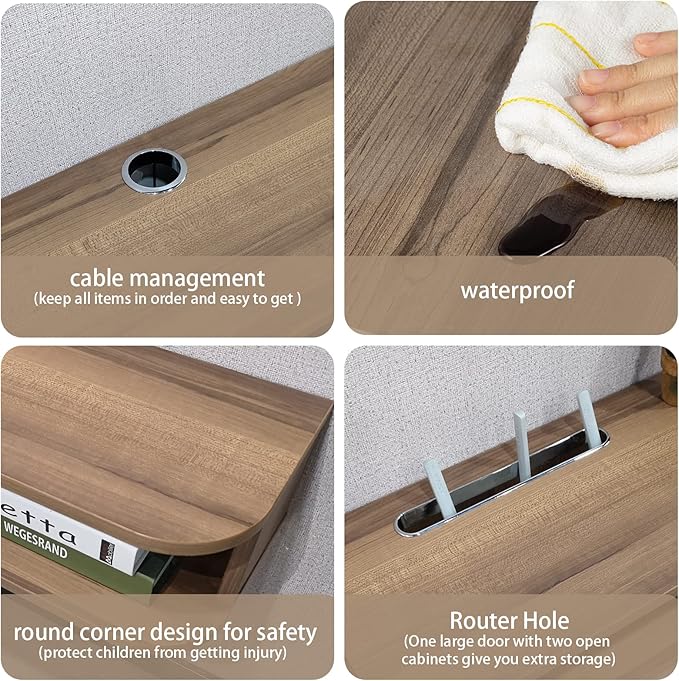 Pmnianhua Floating TV Shelf, 70'' Wall Mounted TV Stand Floating TV Console Media Entertainment Under TV Shelf for Bedroom Livingroom (Walnut)