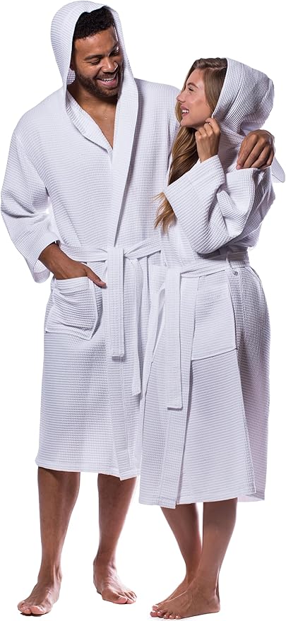 Turquaz Lightweight Full-Length Robes For Women Waffle Kimono Bathrobe - Soft, Fast-Drying, Long-Lasting Cotton Blend Unisex
