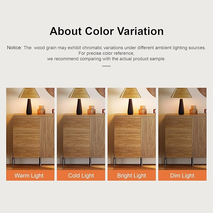 WAMPAT 61.6" TV Stand Cabinets for TVs up to 75 Inches, Entertainment Center with Storage Cabinets and 4 Doors, Mid Century Modern Media TV Console Table for Living Room Bedroom, Brown