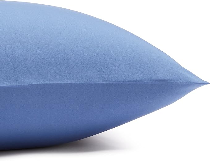 Amazon Basics Lightweight Super Soft Easy Care Wrinkle Free Microfiber 3 Piece Bed Sheet Set with 14-Inch Deep Pockets, Twin, Dutch Blue, Solid, Kids, Men & Women Bedding