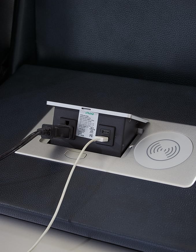 Signature Design by Ashley Fyne-Dyme Contemporary Power Reclining Sofa with USB Charging Ports and Adjustable Headrest, Blue