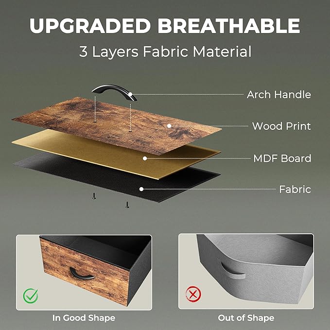 Huuger TV Stand for 65, 70 Inch TV, Entertainment Center with Power Outlets and LED Lights, TV Console for Living Room, Media Console with Drawers and Shelves, Rustic Brown