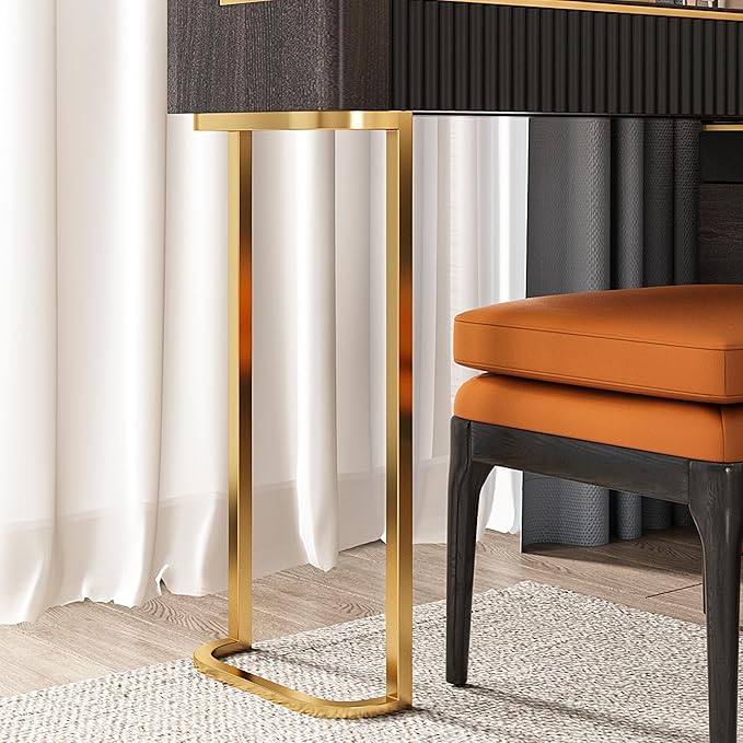 Lartis Makeup Vanity with Stool, Very Easy to Assemble,Retractable TV Cabinet Combination, Dressing Table Desk in one, Super Storage