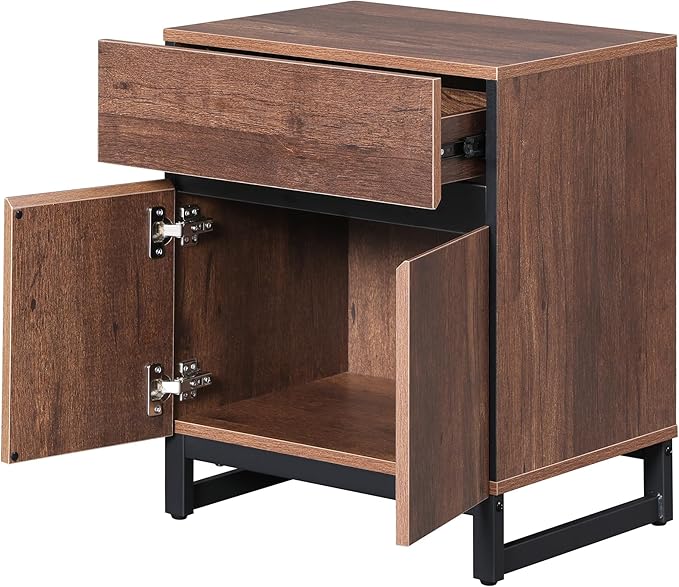 WAMPAT TV Stand and End Table Set of 3, Living Room Table Sets, 106 Inch TV Stand and 2 End Table Set with Drawers for Living Room, Entertainment Center, Console TV Table,Brown