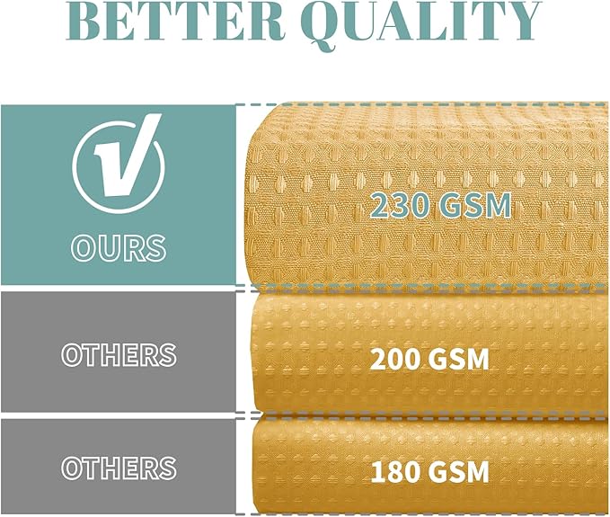 Gold No Hook Waffle Weave Shower Curtain with snap-in Liner Replacement, 230GSM Waterproof Fabric Hotel Shower Curtain Set for Bathroom, Through Mesh Top Window,71Wx80H