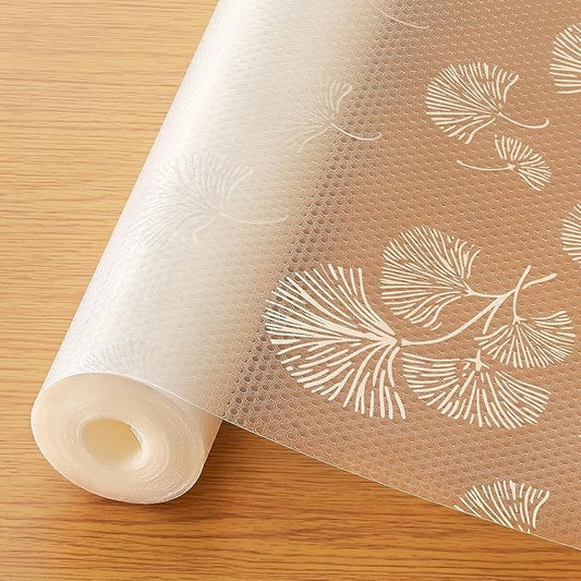 Cooyes Shelf Liner, Non Adhesive Drawer and Cabinet Liner, EVA Washable Oil-Proof Shelf Paper for Kitchen Cabinets, Refrigerator, Storage, Desks with Modern Pattern