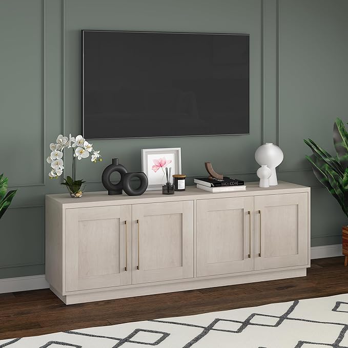 Henn&Hart Tillman, 68'' Rectangular TV Stand, Alder White