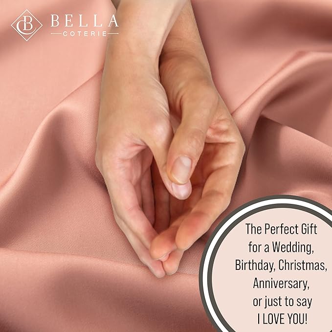 Bella Coterie Luxury Bamboo Viscose Split King Size Sheet Set | 100% Organically Grown | Ultra Soft | Cooling for Hot Sleepers | 18" Deep Pocket [Raisin]