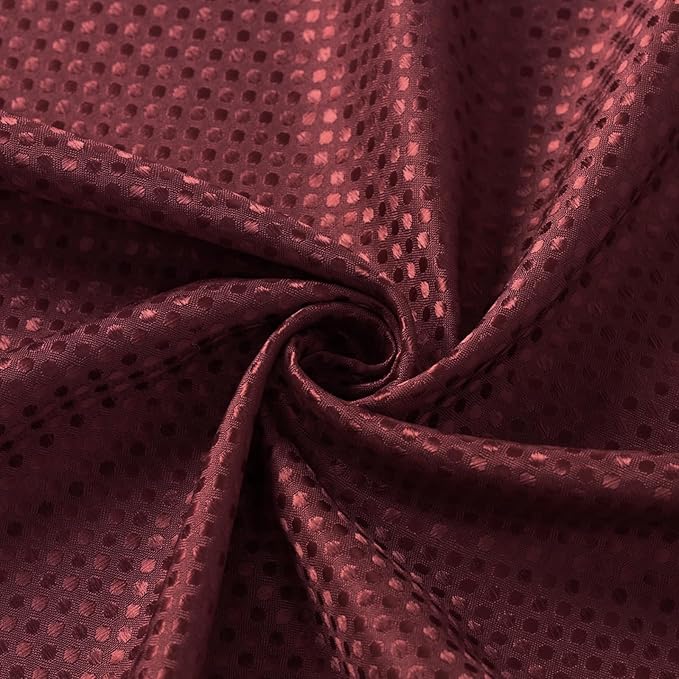 3 in 1 Extra Long Burgundy Shower Curtain Set-72 W x 84 H, Modern Waffle and PEVA Liner Set with 12 Stainless Steel Hooks, Waterproof Fabric for Bathroom