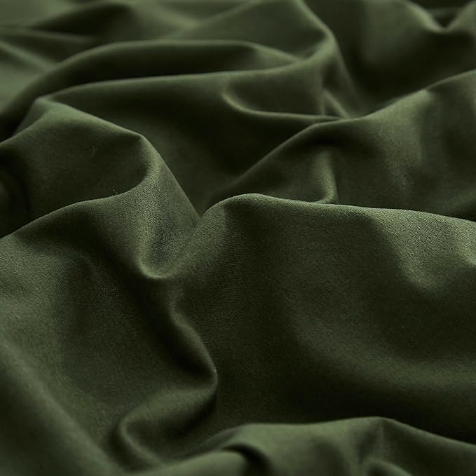 CLOTHKNOW Army Green Comforter Set King 3Pcs Dark Green Bedding Comforter Sets Olive Green Comforter King Hunter Green Comforter Soft Military Green Comforter Sets King