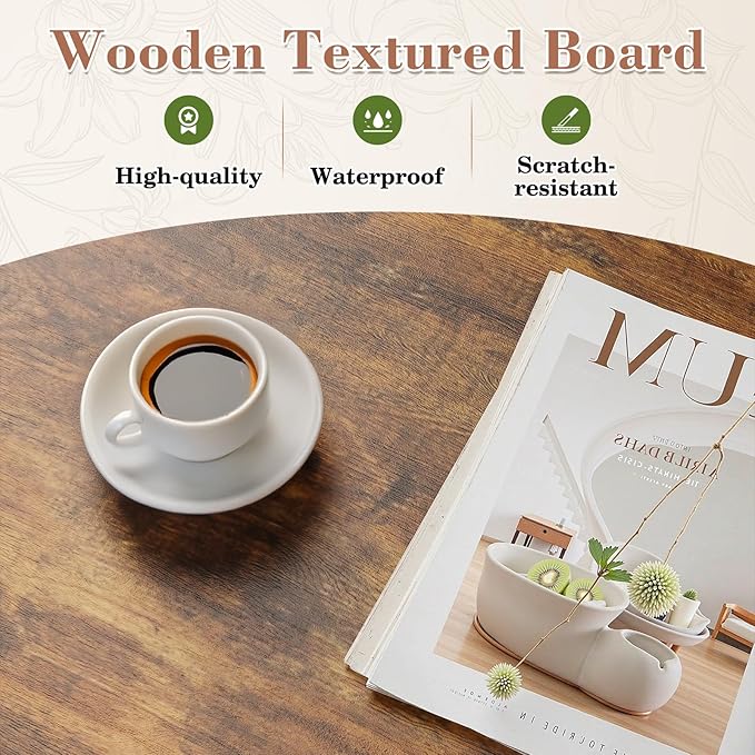 OLIXIS Wood Lift Top Coffee Table with Hidden Compartment and Large Storage Shelf, Lift Tabletop Dining Center Table for Home Living Room Office, Natural Wood