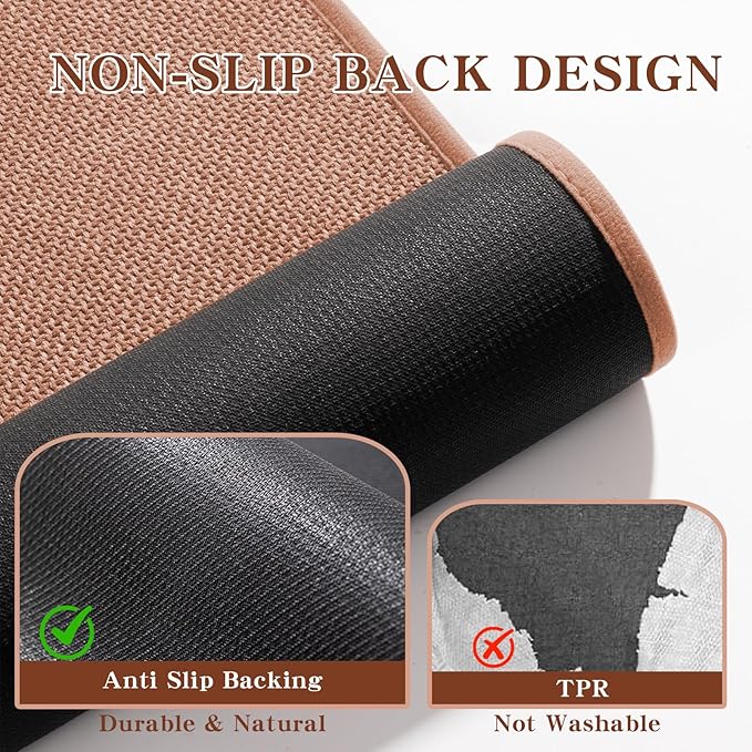 chakme Bathroom Rugs Mat 47x17, Ultra Thin Non Slip Bath Rug Runner Quick Dry Absorbent Bath Mat for Bathroom, (Dark Pink, 47"x17")