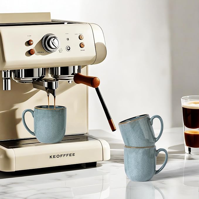 GBHOME Ceramic Coffee Mugs Set of 6, 12oz Handmade Ceramic Coffee Mugs Set with Gradient color for Latte/Tea/Beer/Hot Cocoa, Dishwasher & Microwave Safe