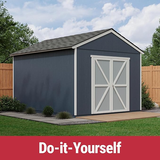 Handy Home Products Rookwood 10x14 Do-It-Yourself Wooden Storage Shed- Does not Include Floor kit, Paint or Roofing Shingles