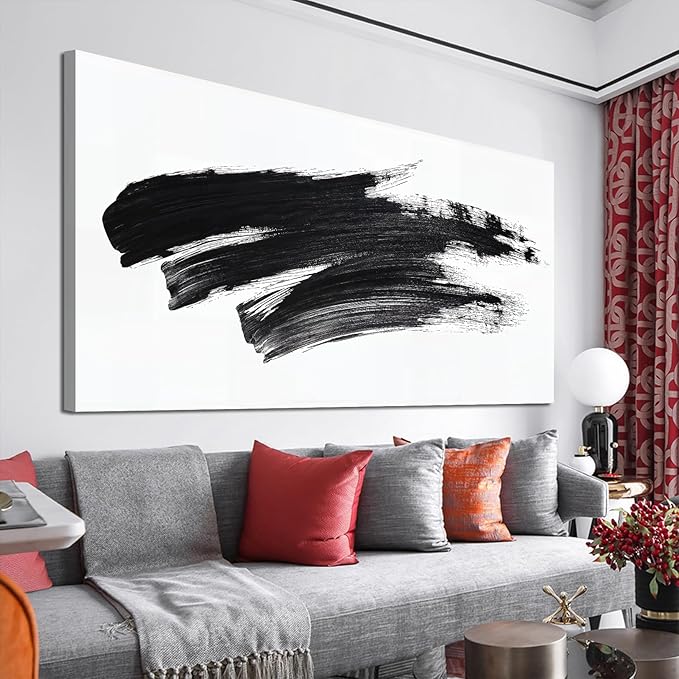 Canvas Wall Art Decor Large Black and White Wall Art Wall Pictures for Living Room Abstract Canvas Art Wall Decor Oversized Abstract Wall Art Prints Artwork for Walls Bedroom Home Wall Art Decor 29" X 58"