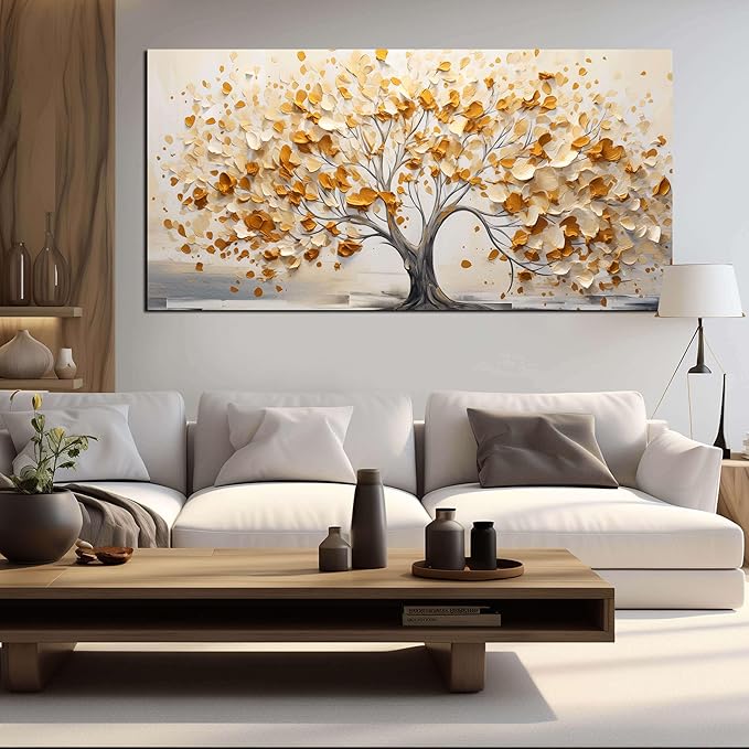Decorative Painting Tree of Life Canvas Wall Art Pictures for Living Room Bedroom Canvas Wall Decor Large Artwork Canvas Wall Decor Ready to Hang Artwork Print with Frame Modern Wall Art Size 30x60