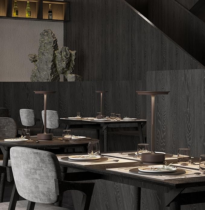 2 Pack Rechargeable Table Lamps Cordless, Portable 5000mAh Outdoor Table Light, 3 Color Stepless Dimming LED Table Lamp with Memory Function, for Home/Dinner/Patio/Restaurant.(Brown)