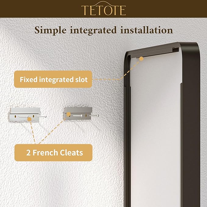 TETOTE Black Bathroom Mirror 20 x 30 Inch Matte Black Bathroom Mirrors, Tempered Glass, Modern Farmhouse Wall Mounted Mirror for Decorative(Horizontal/Vertical)