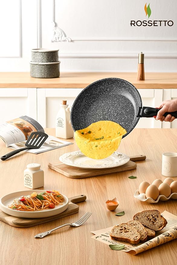 16pcs Aluminium Nonstick Pots and Pans Set from France with detachable Handle, Stackable, Ceramic RV Kitchen Cookware Sets Removable Handle, PFOA and PTFE Free, Oven Safe, Induction