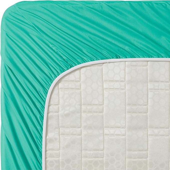 Clara Clark Bed Sheets, Premier 1800 Series 4 Piece Bed Sheet Set, Deep Pocket, Wrinkle, Fade, Stain Resistant, Luxury Soft Bedding Sheets & Pillowcases, Twin, Mint Green