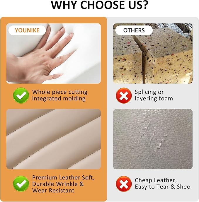 YOUNIKE Cream Home Office Desk Chair with Wheels Armless Compact Comfy Vanity Chair with Adjustable Back Modern Small Leather Upholstered Rolling Swivel Cute Computer Task Sewing Chair No Arms